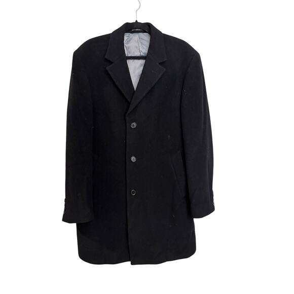Calvin Klein Other - Calvin Klein Coat Mens 40S Wool Cashmere Blend Overcoat Black Single Breasted